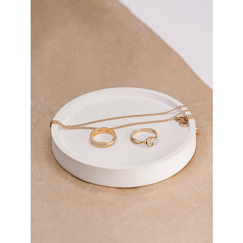 Поднос декоративный подставка круг белый