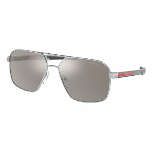 фото Солнцезащитные очки prada, серый, серебряный prada linea rossa
