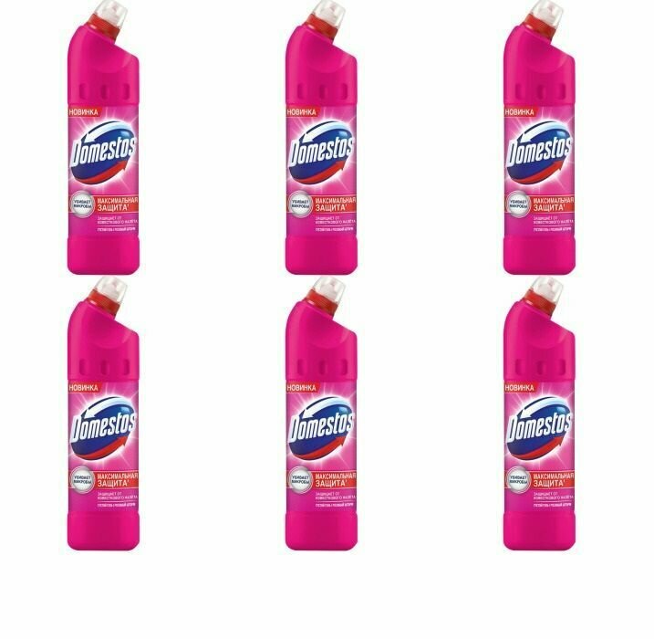 Domestos Универсальное чистящее средство Розовый шторм, 750 мл, 6 штук - фотография № 1