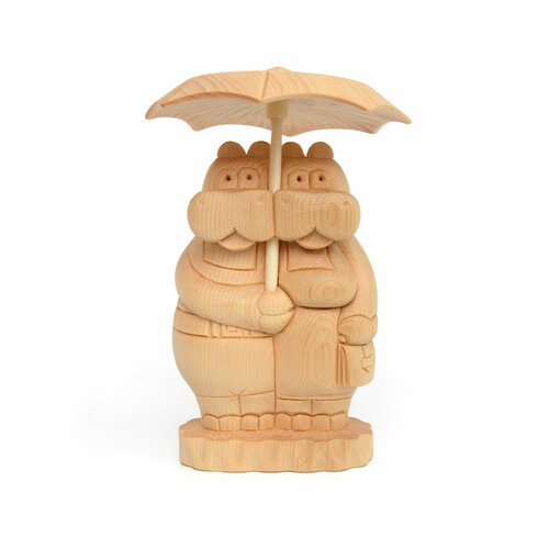 Статуэтка деревянная из кедра Бегемотики 3450₽