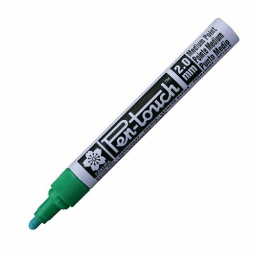 Маркер лаковый Sakura Pen-Touch 2 мм зеленый XPFKA#29