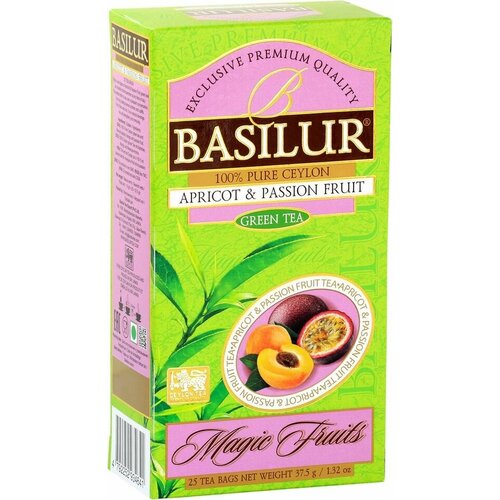 Чай зеленый Basilur Волшебные фрукты Абрикос и Маракуйя 25*1.5г х3шт