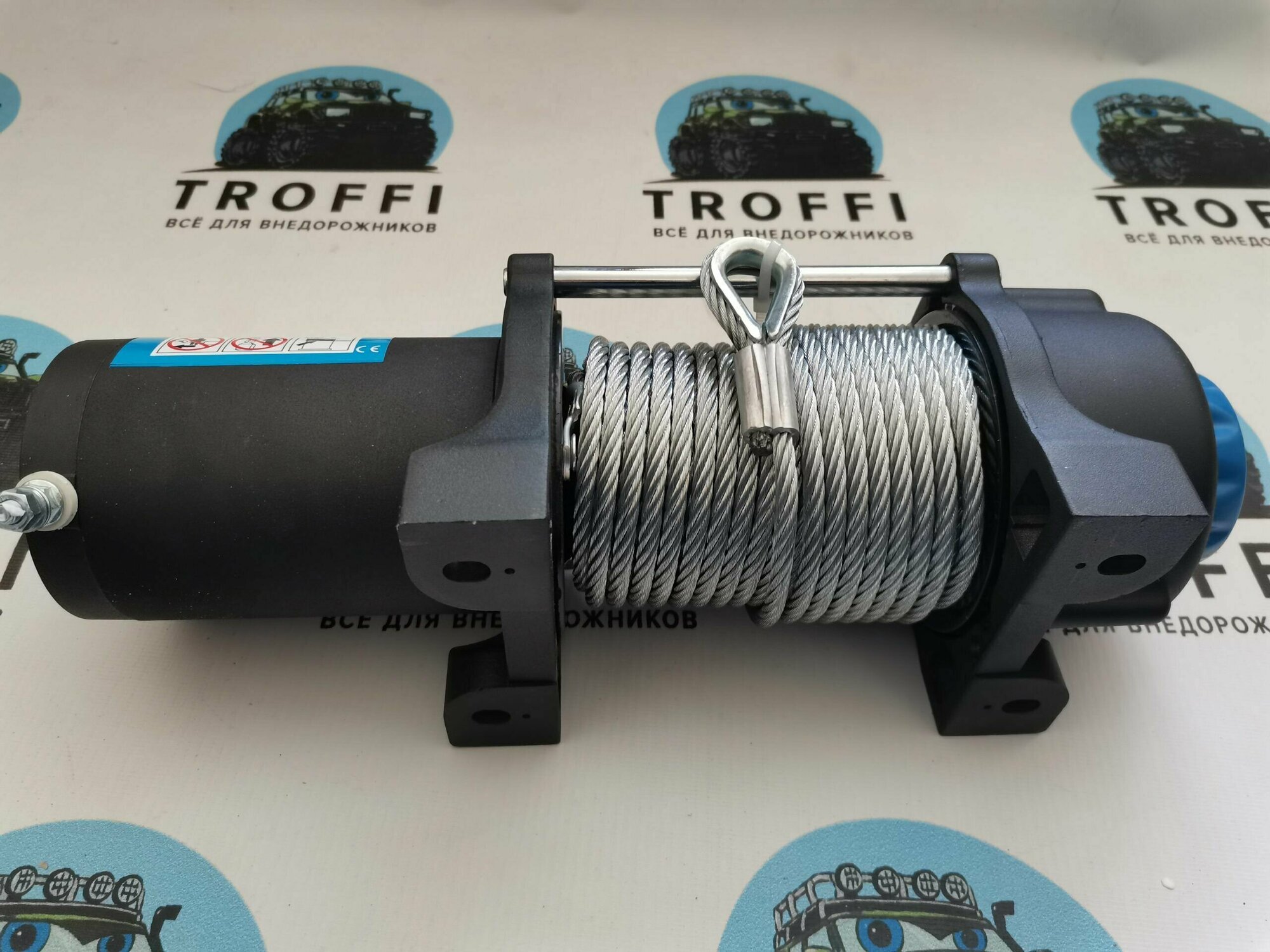 Лебедка электрическая Electric Winch 5000 lbs/2268 кг сталь — фото 6