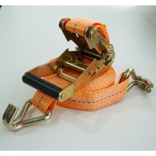 Ремень стяжной 35мм 2,5т/5т/ 16 метров, с храповым механизмом и крюками