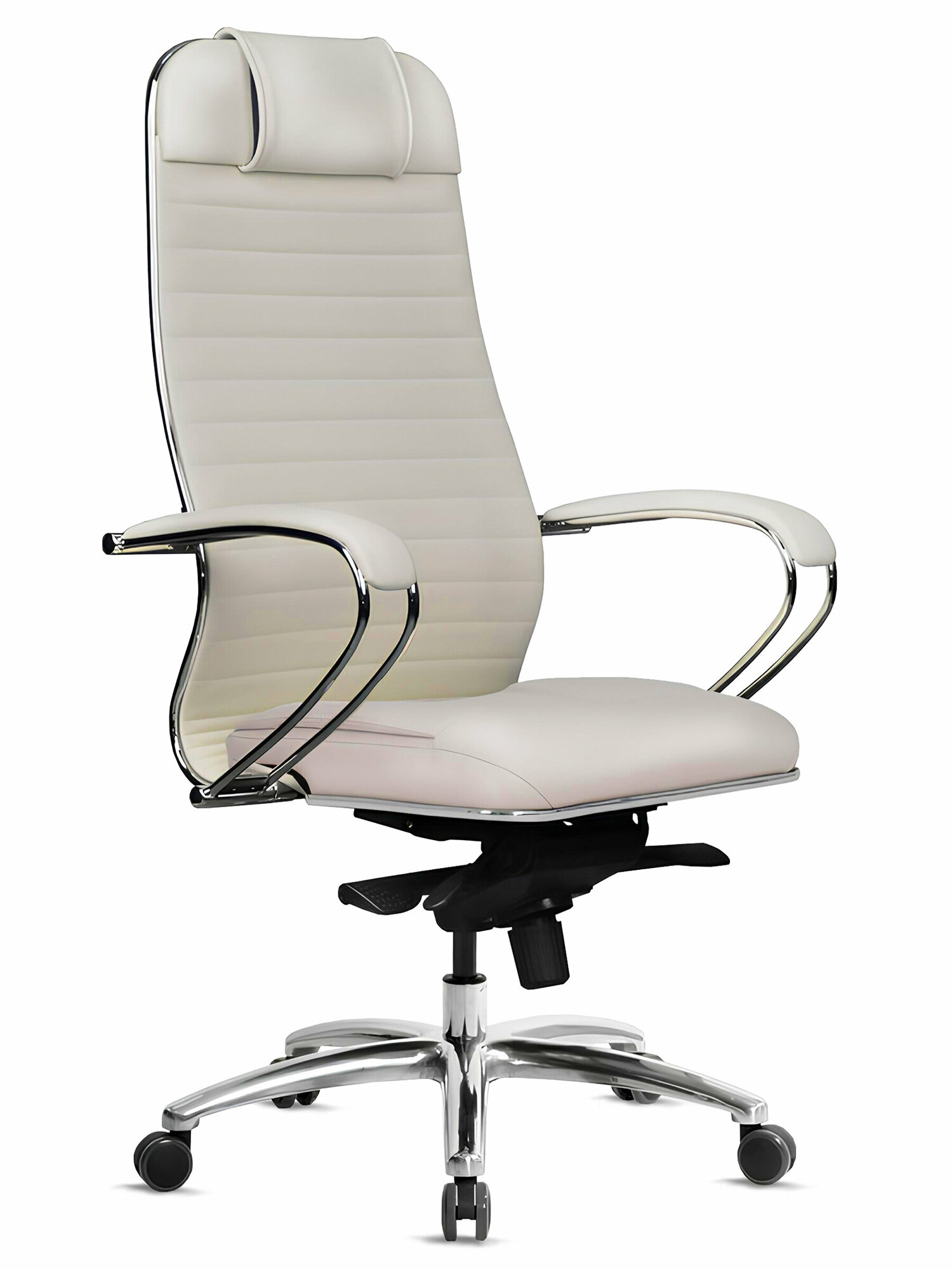Кресло руководителя METTA Samurai KL-1.04 Infinity Easy Clean светло-бежевый, экокожа (MPES) / Компьютерное кресло для директора, начальника, менеджера