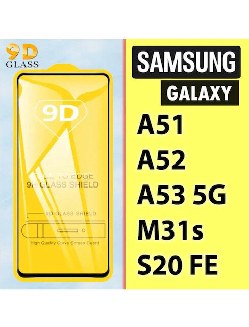 Защитное полноэкранное стекло для Samsung Galaxy A53 / Galaxy A52 / Galaxy S20 FE ( Самсунг Галакси А53 / Галакси А52 / Галакси С20 ФЕ ) Full Glue