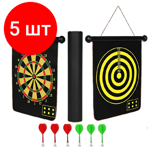 фото Комплект 5 штук, дартс магнитный мягкий двухсторонний 12 4032b, 00000057547 noname