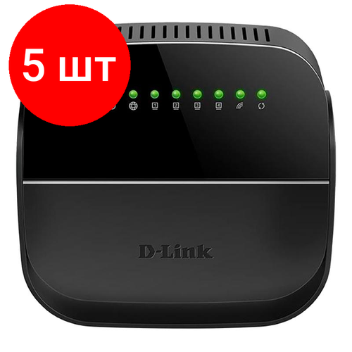 Комплект 5 штук, Маршрутизатор D-Link, ADSL2+ Annex A Wireless N150 Router (DSL-2640U/R1A)