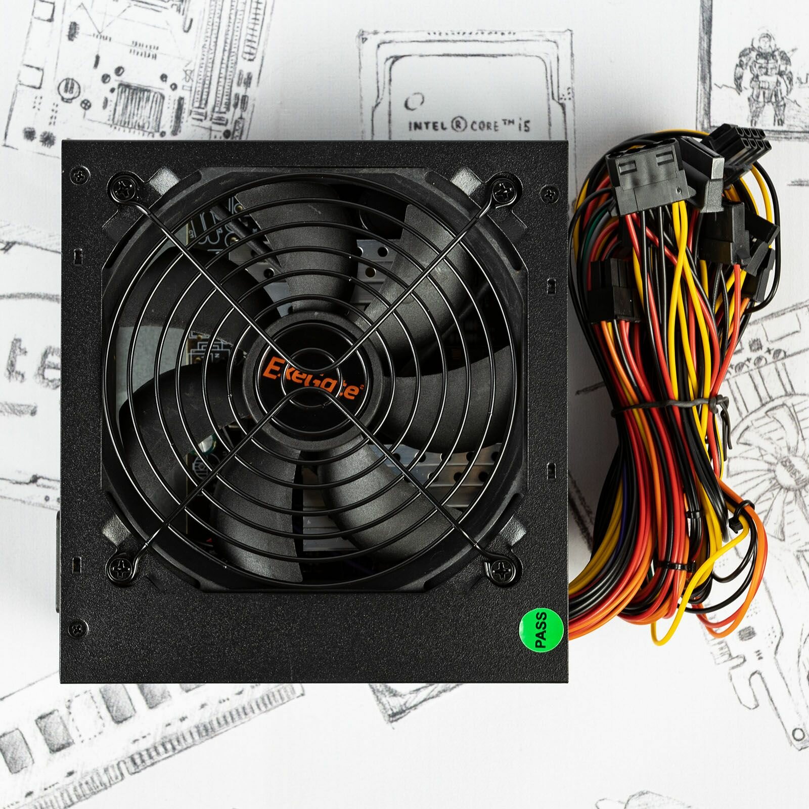 Блок питания ATX Exegate EX224732RUS 400W, black, 12cm fan, 24p+4p, 6/8p PCI-E, 3*SATA, 2*IDE, FDD - фото №18