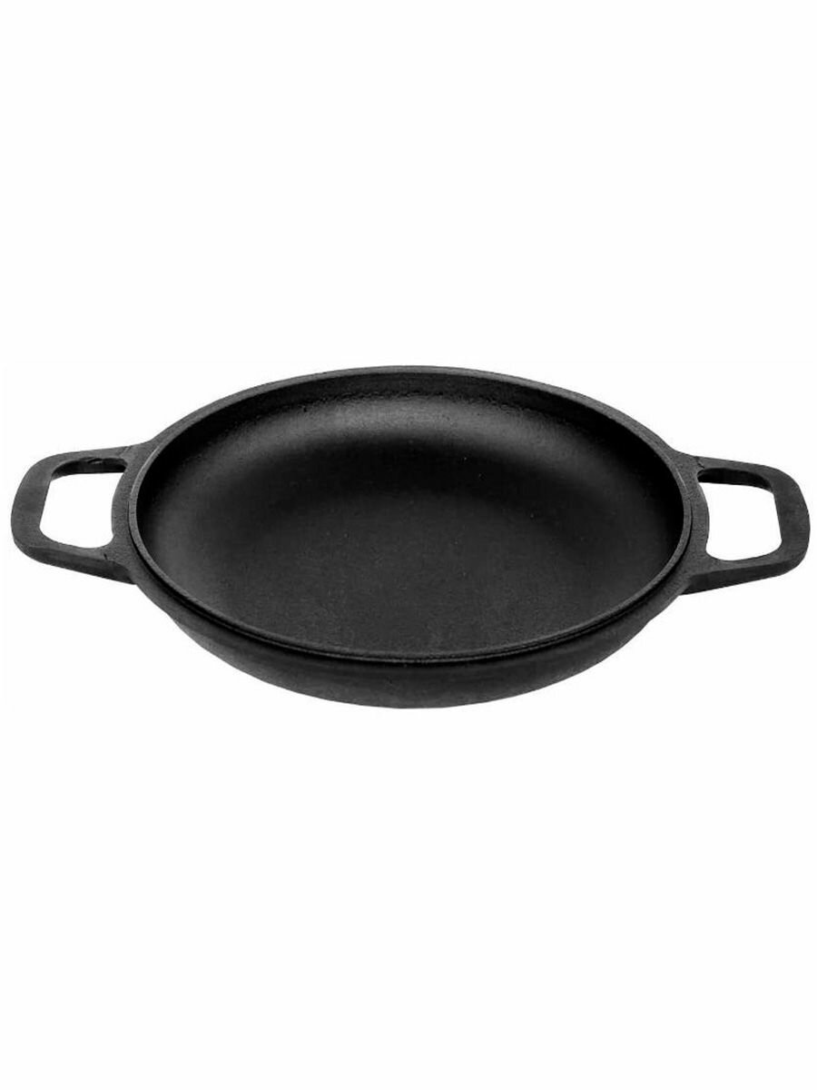 фото Сковорода-крышка 0020-4 чугунная с двумя ручками д.20см