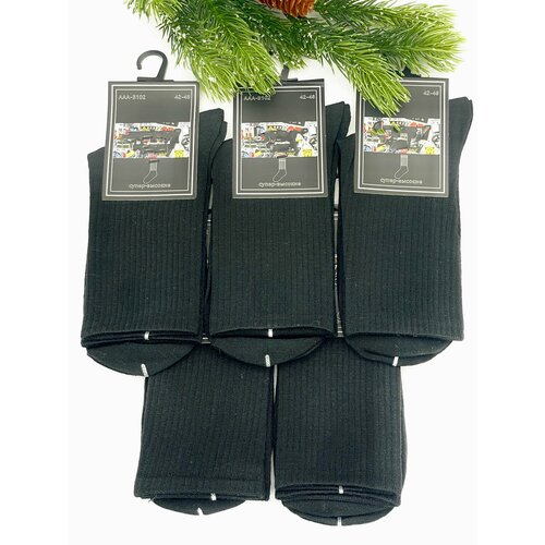 фото Носки , 5 пар, размер 41-47, черный нет бренда