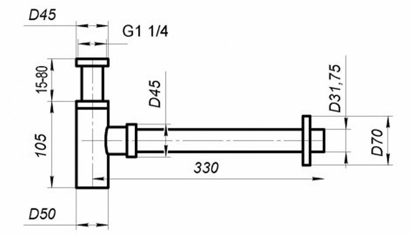 BelBagno Сифон для раковины BelBagno BB-SMT2-01