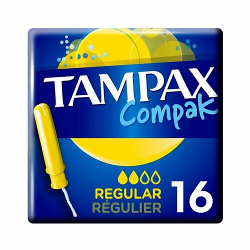 Тампоны гигиенические с аппликатором TAMPAX Compak Regular Duo 16 шт o b compact applicator normal тампоны женские гигиенические с аппликатором 16 шт