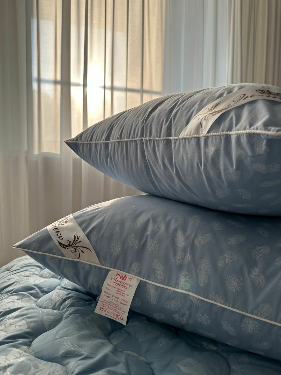 Подушка Лебяжий пух 70х70 , подушка для сна Nordic - фотография № 7