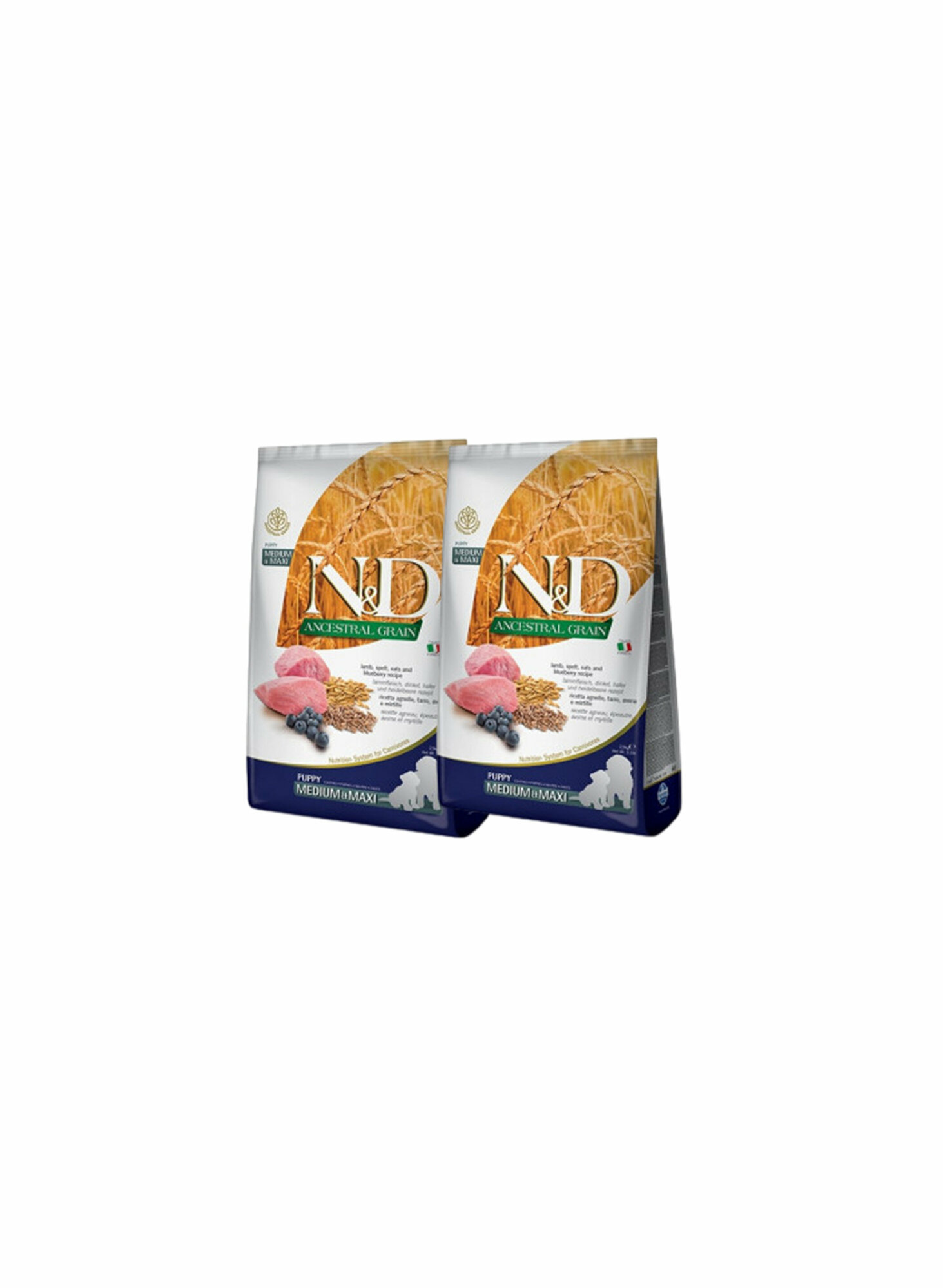 фото Сухой корм для щенков, беременных и кормящих собак средних и крупных пород Farmina N&D для беременных/кормящих, ягненок, с черникой, со спельтой, с овсом