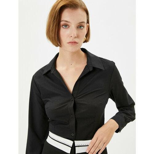 фото Рубашка koton, размер 44, черный