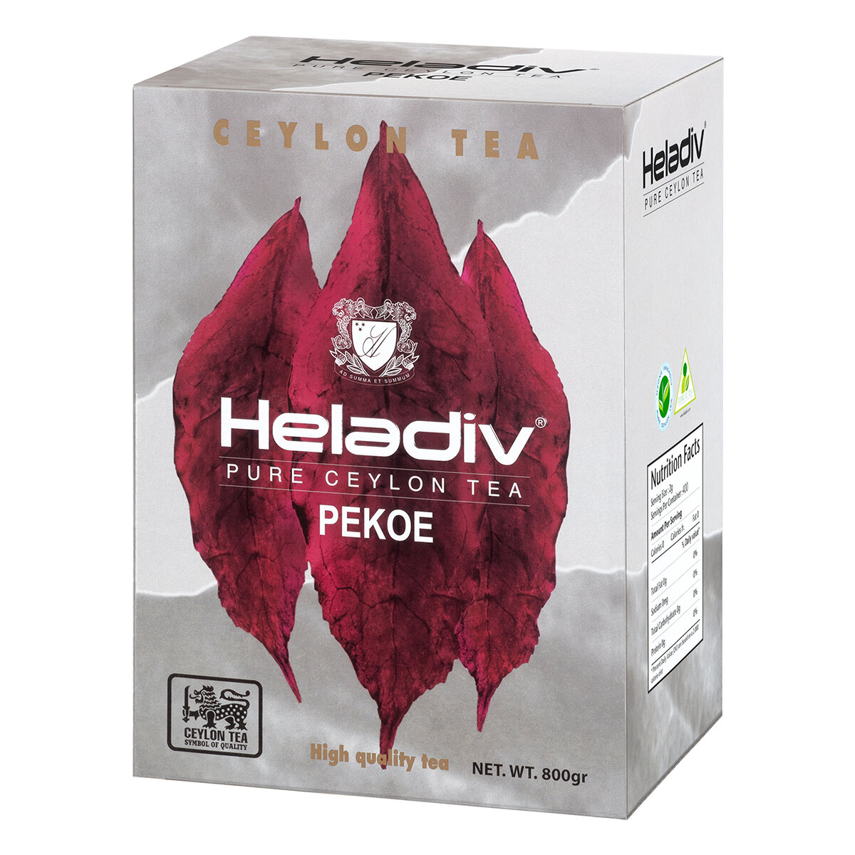 Чай Heladiv "Back tea", чёрный, цейлонский, листовой, органический, 800 г — фото 1