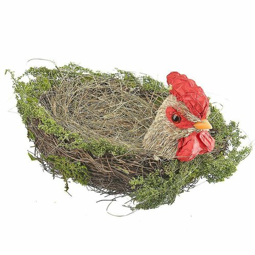 Композиция декоративная (корзинка) Пасхальный петушок 24*30*16см. KENG-6630001