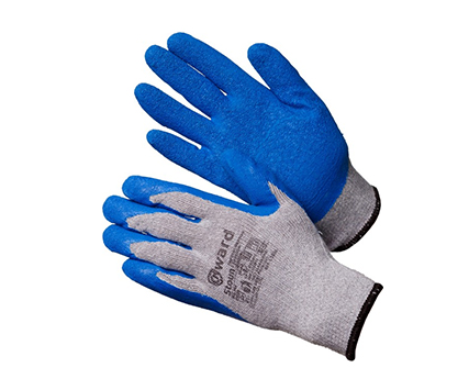 Перчатки акриловые Синие Тачстоун с текстурированым латексом фабрика перчаток (непромокаемое покрытие)