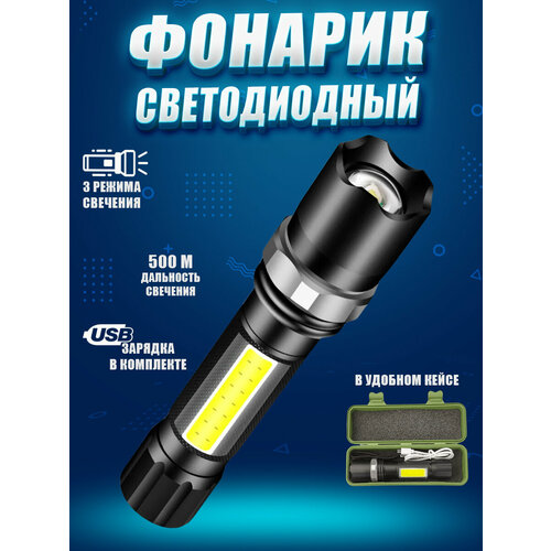 фото Фонарь ручной светодиодный аккумуляторный blue bird