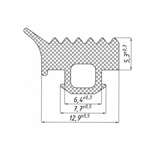 Уплотнитель для алюминиевых окон ТПУ-002, 20м