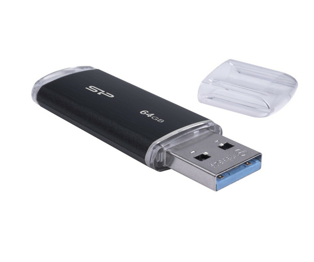 Флешка USB SILICON POWER Blaze B02 128Гб, USB3.1, черный [sp128gbuf3b02v1k] - фото №17
