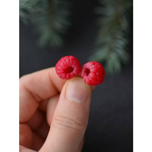 Серьги пусеты, полимерная глина