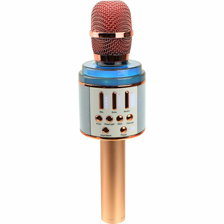 Микрофон караоке K068 Magic Karaoke c Bluetooth, rose gold — фото 5