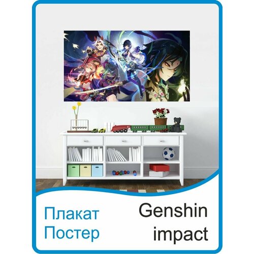 Плакат / Постер - по игре Genshin Impact (Геншин Импакт)