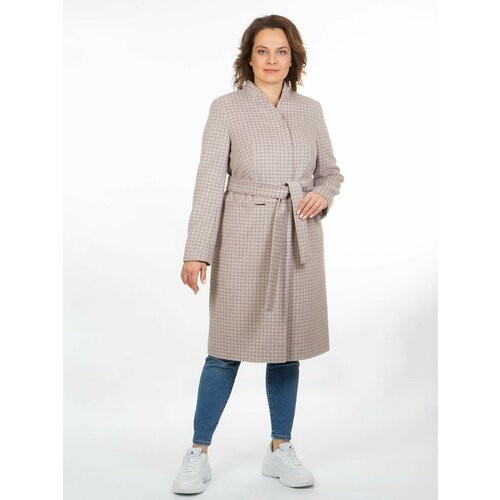 фото Пальто сезон стиля, размер 54, бежевый