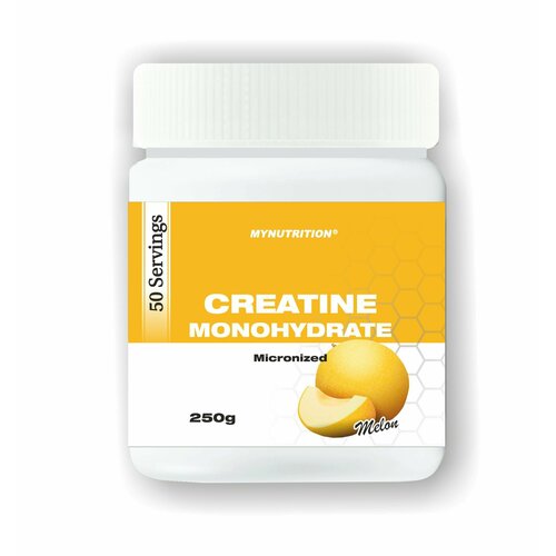 Креатин моногидрат порошок / Creatine Monohydrate, 50 порций, аминокислота / спортивное питание для набора массы и роста мышц, вкус-Дыня банка 250 гр. креатин моногидрат порошок creatine monohydrate 50 порций вкус груша банка 250 гр