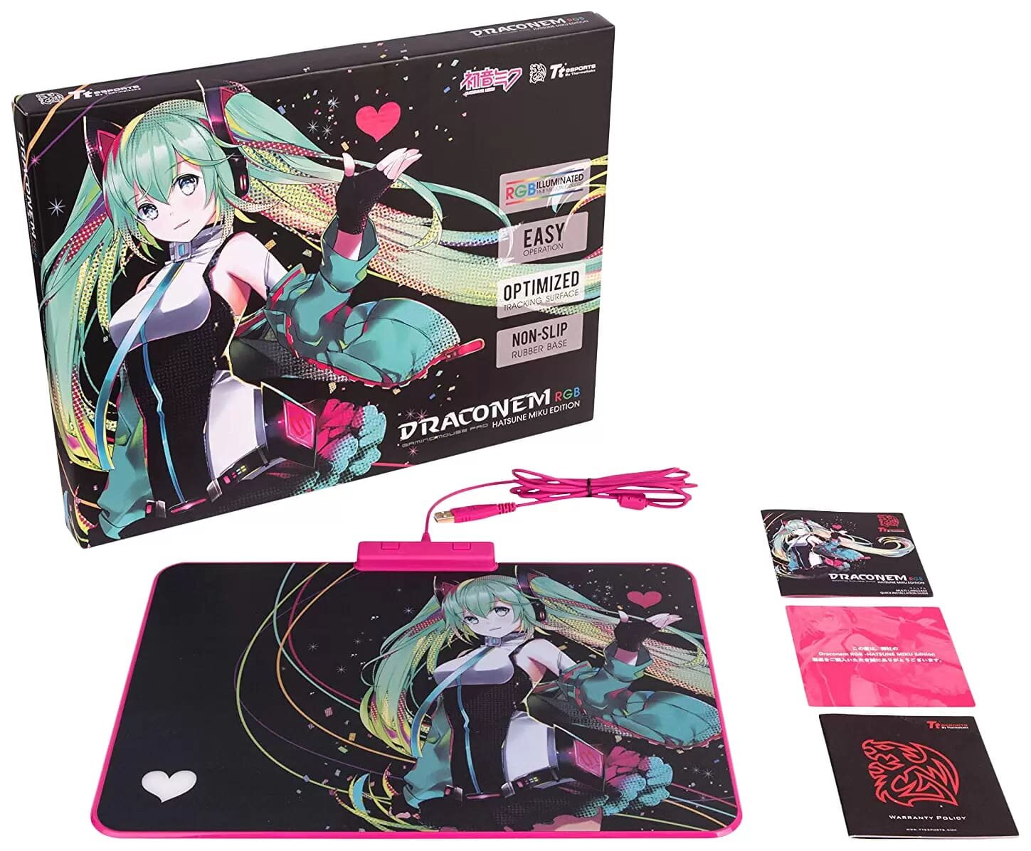 Коврик Tt eSPORTS by Thermaltake Draconem RGB Hatsune Miku Edition (MP-DCM-RGBHMS-09)