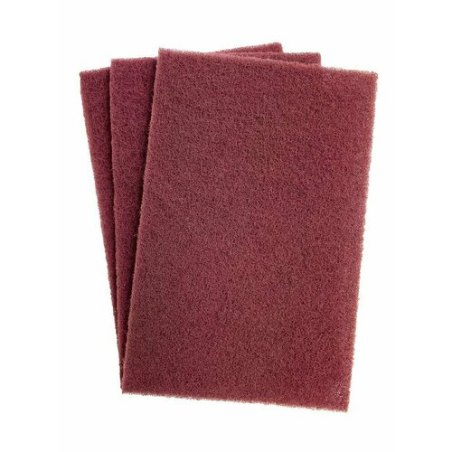 Абразивный шлифовальный войлок - 3шт. LKM-NRG красный 150 x 230 мм Р600/800 Скотч Брайт