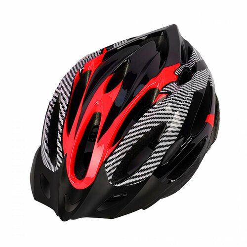 фото Велошлем rapido tk-2006 с козырьком black/red, размер: l