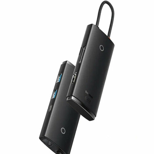 Baseus USB концентратор Baseus Multi-functional HUB Lite Series 6-in-1 (WKQX050001 ) black рюкзак ubot tuorong anti splash multi functional backpack 25l black