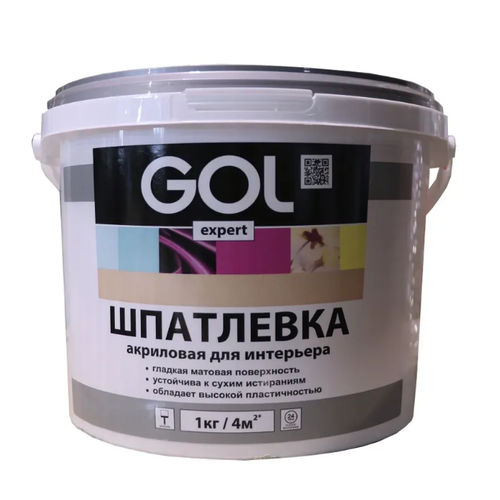 Шпатлевка Palizh GOL expert expK121 интерьерная акриловая 1,5 кг шпатлевка palizh gol wood мастер акриловая по дереву 0 14кг сосна светлая