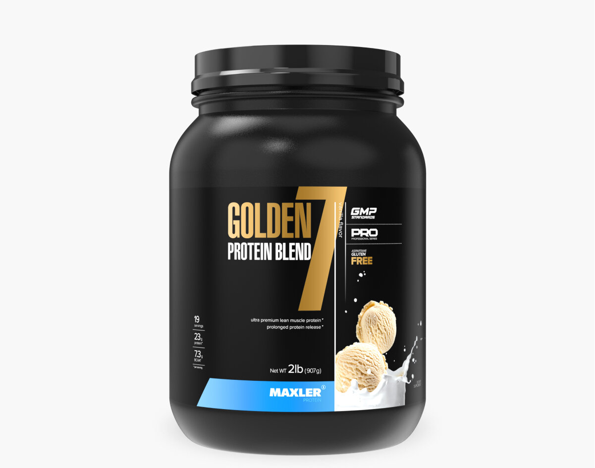 Maxler Golden 7 Protein Blend 2 lb ( 907г) вкус ванильное мороженое