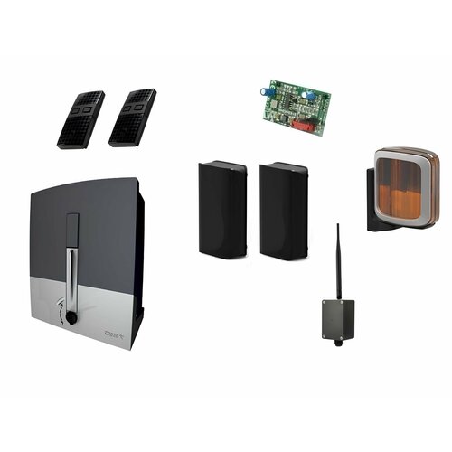Автоматика для откатных ворот CAME BXL04AGS FULL-A-BT, комплект: привод, радиоприемник, 2 пульта, фотоэлементы, лампа, Bluetooth-модуль