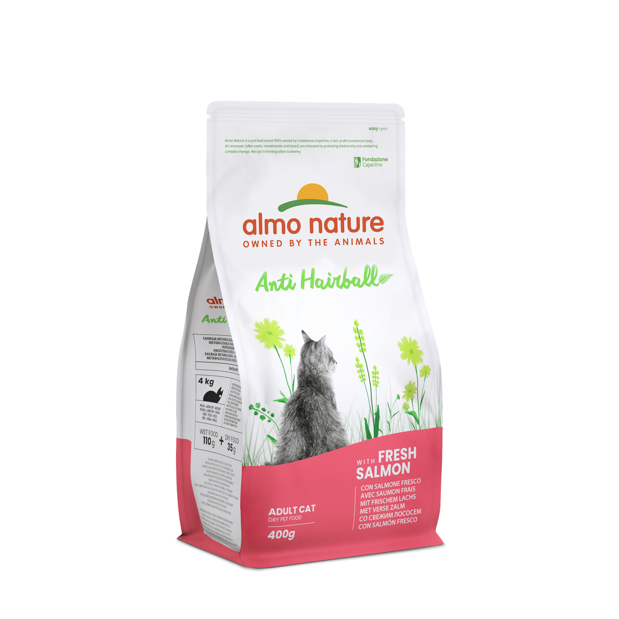 Almo Nature Для кошек контроль вывода шерсти с Рыбой и Картофелем (Functional - Adult Anti-Hairball Fish and Potatoes) 0,4 кг