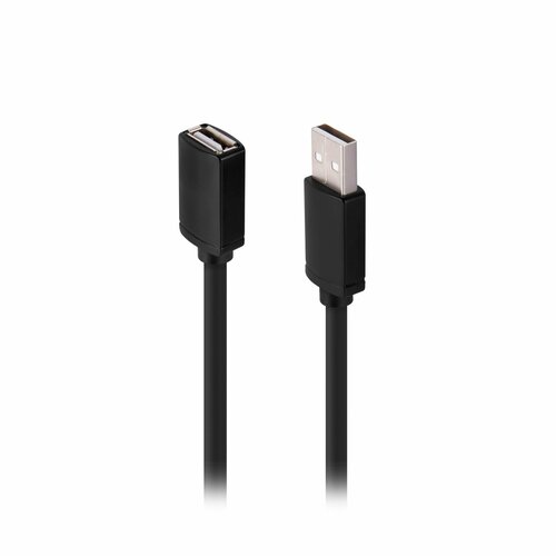 Кабель Rombica USB A(M) - USB A(F) CB-UFM18, черный кабель rombica ab04b usb цвет чёрный 2 м