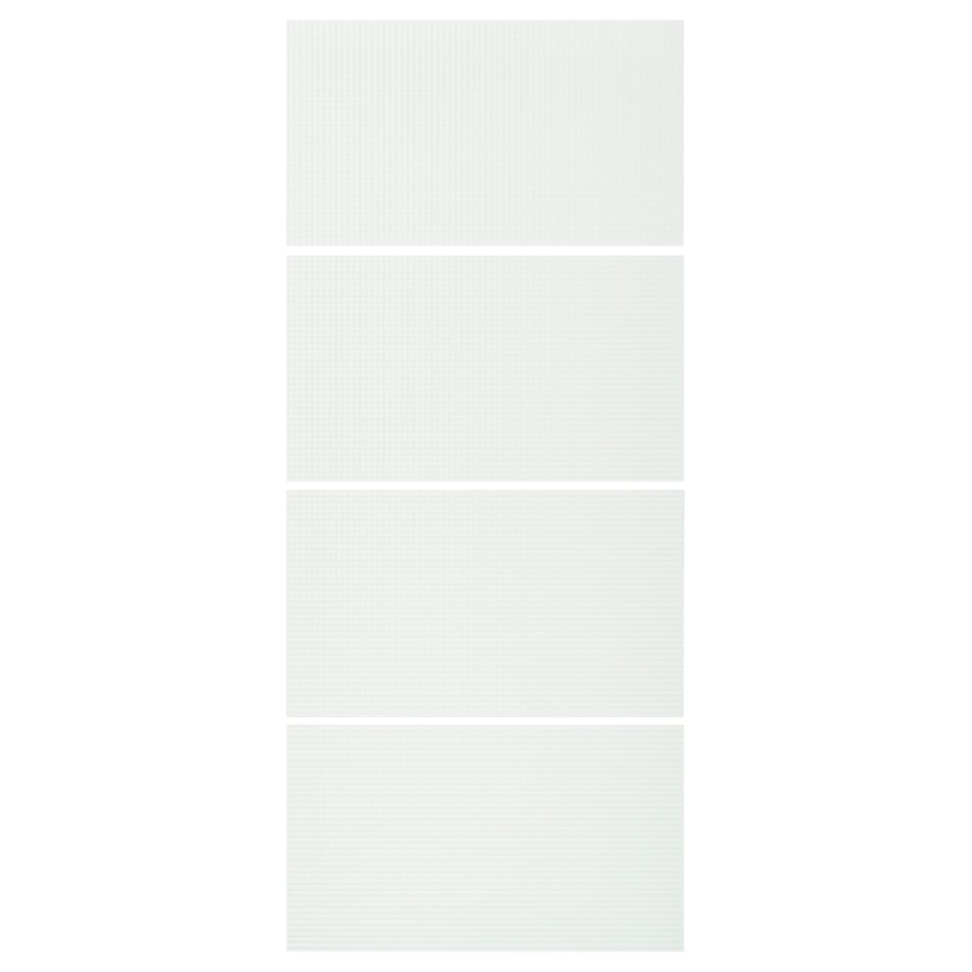 фото 4 панели для рамы раздвижной дверцы, закаленное стекло, орнамент клетка 100x236 см IKEA NYKIRKE 604.351.13