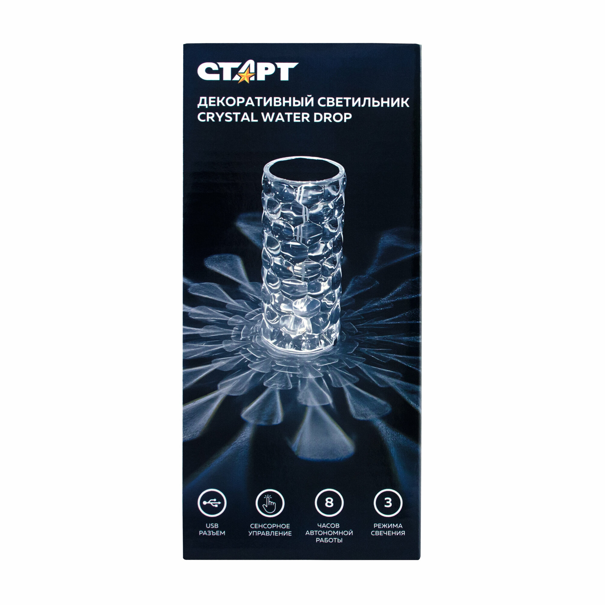 Светильник декоративный старт 2LED Crystal Water Drop