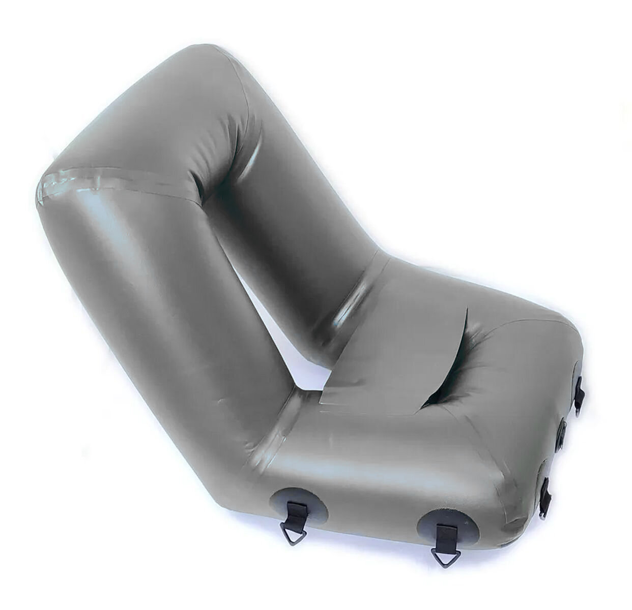 Кресло ПВХ надувное "UREX №2" с креплениями для катамарана серый