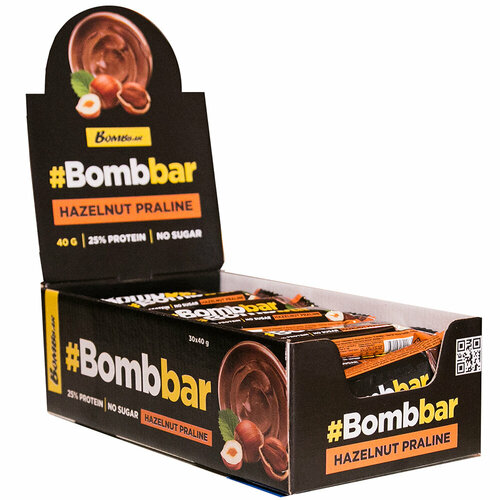 фото Bombbar, протеиновый батончик 40шт х 60г (датский бисквит)