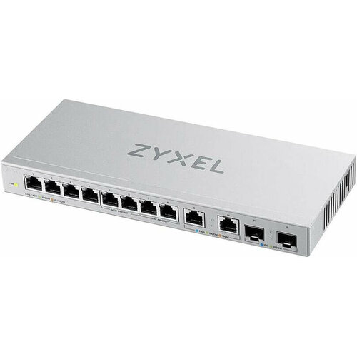 Коммутатор Zyxel XGS1010-12-ZZ0102F L2 8x1Гбитс 2x25Гбитс 2SFP неуправляемый 2498200₽