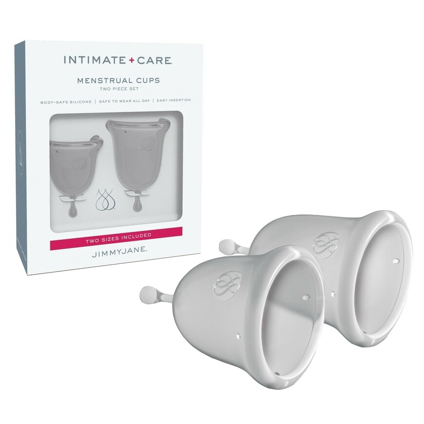 JimmyJane Менструальная чаша Intimate Care Menstrual Cups, 2 шт, прозрачный