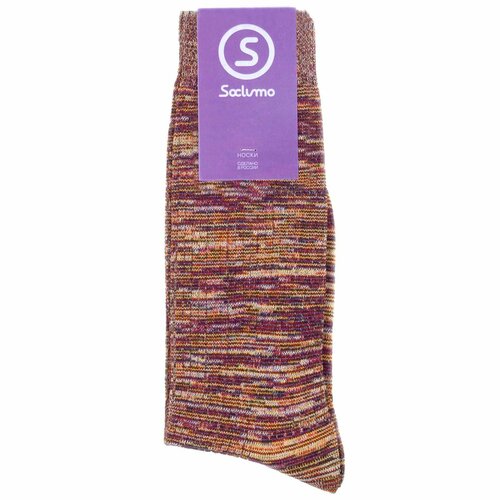 Носки Soclumo Soclumo-4-Mix, размер 35-40, фиолетовый, желтый, оранжевый