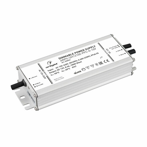 Arlight Блок питания ARPV-UH12100-PFC-0-10V (12V, 8.3A, 100W) (Arlight, IP67 Металл, 7 лет)