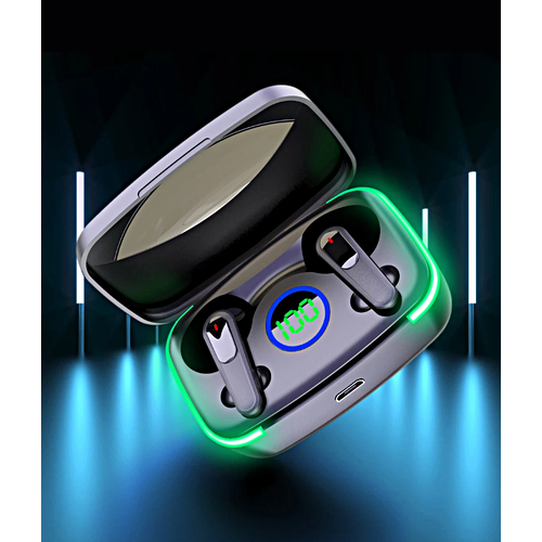 Беспроводные наушники TWS M80 Cенсорные Bluetooth наушники для смартфона Подсветка Зарядный кейс Черный 1385₽