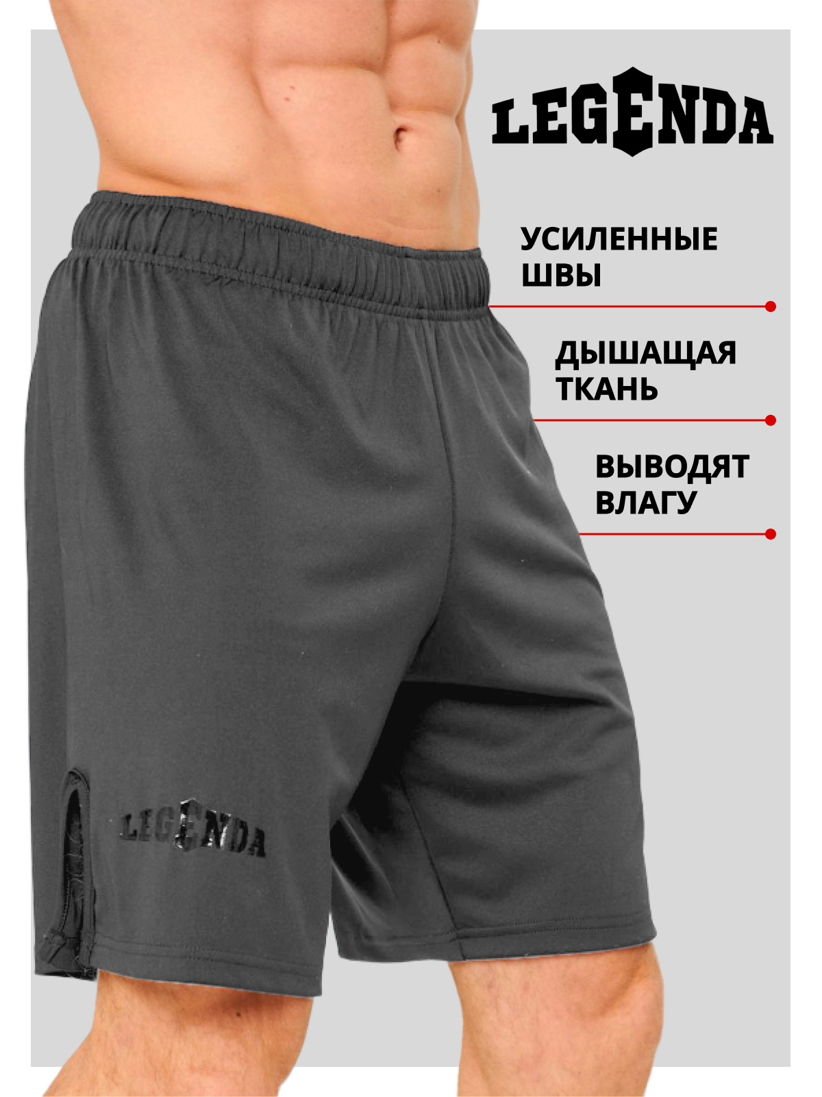 Шорты Legenda серый 